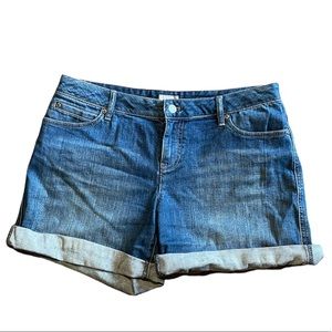 J. Jill Woman’s Mediumwashed Boyfriend Denim Casual Shorts